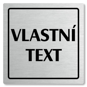Váš text, 80x80mm, stříbrná, Arizona